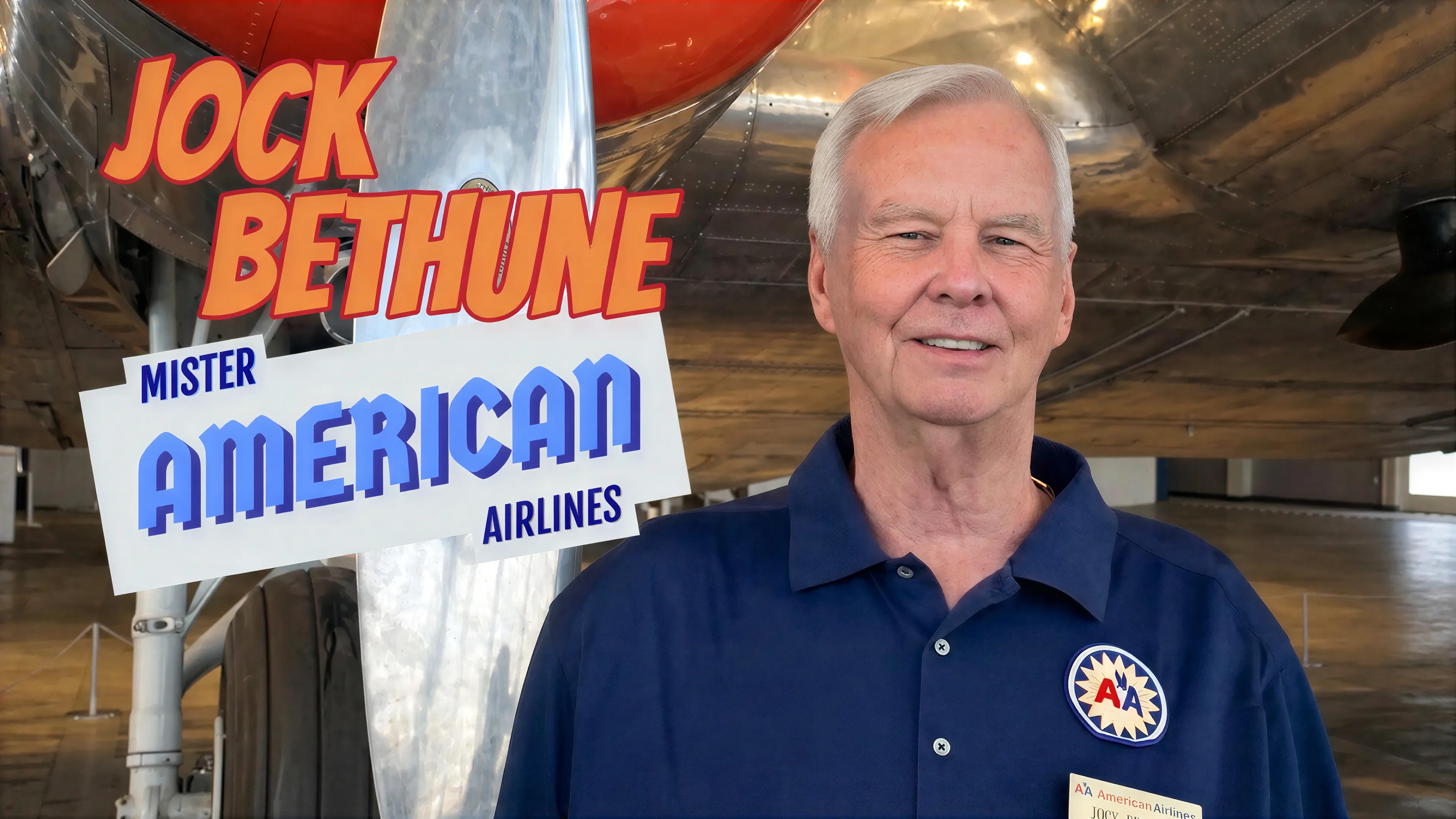 Jock Bethune, longtime American Airlines media voice, in a promotional still.