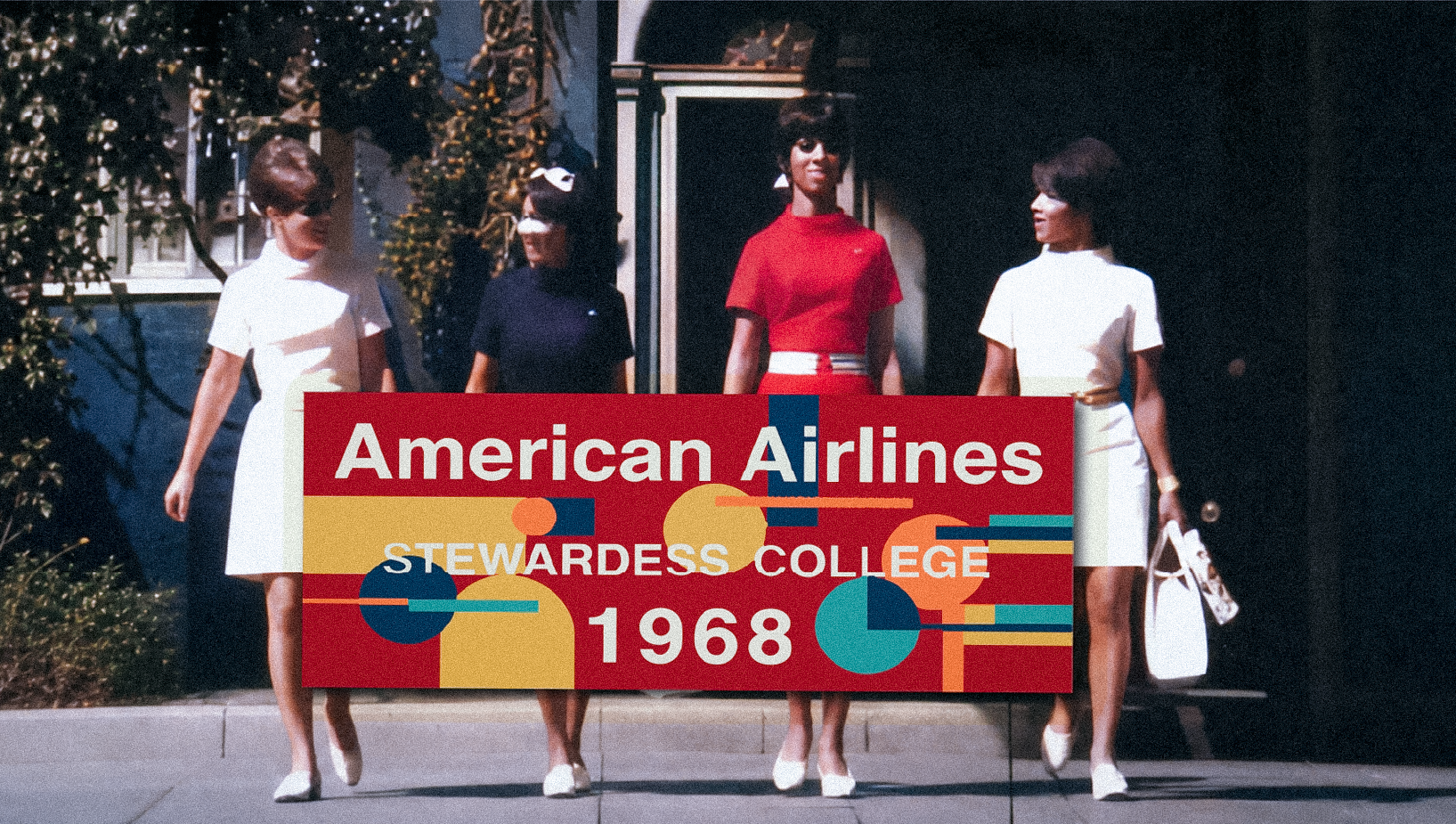 Restored 1968 archival footage from American Airlines Stewardess College training in Fort Worth